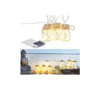 : 6 bocaux lumineux décoratifs avec guirlande à LED blanc chaud