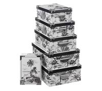 Five simply smart lot 6 boîtes rangement - Noir et blanc