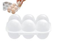 6 Boîtes De Stockage D'oeufs De Grille - Boîte D'oeufs Transparent, Récipient Fiable 6 Œufs, Carton D'oeuf Réutilisable | Organisateur D'oeuf De Rangement Pratique Pour Le Réfrigérateur Camping Picnic