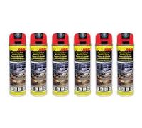 6 bombes de peinture - Rouge fluo - Marquage - Repérage - Traceur de chantier - 500ml