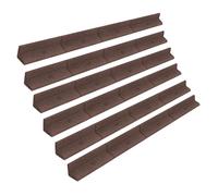 6 Bordures de Jardin 1,2 m Caoutchouc Marron Flexible 7,2 m Jardin Parterre