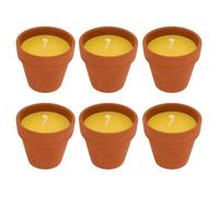 Atmosphera – Bougies parfumées Terry en terre cuite 40 g – Lot de 6 Citronnelle