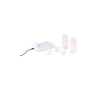 6 bougies plates à LED flamme scintillante