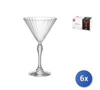 Emballage De 6 Verres En Verre Transparent Modèle AMERICA ’20 Martini