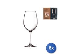 6 Calices En Verre Transparent Cabernet Tulipe Cl19
