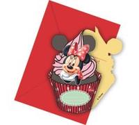 6 Cartes d'invitation avec enveloppes Minnie café™ G