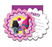 Procos Lot de 6 cartes d'invitation Troll avec enveloppes 49805 Multicolore Taille Unique