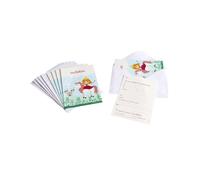 6 Cartons d'invitation avec enveloppes princesse 10 x 15 cm