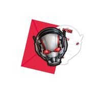 6 Cartons Dinvitations + Enveloppes Ant-Man 14 X 9 Cm Taille Unique Multicolore