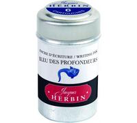 6 Cartouches D'encre - Bleu Des Profondeurs - Pour Stylos Plume Et Roller - Herbin