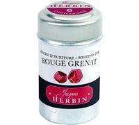 6 cartouches d'encre - Rouge grenat - Pour stylos plume et roller - Herbin