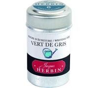 6 Cartouches D'encre - Vert De Gris - Pour Stylos Plume Et Roller - Herbin
