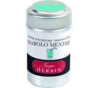 6 Cartouches D'encre - Vert Diabolo Menthe - Pour Stylos Plume Et Roller - Herbin
