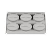 6 cavités 3D grain de café Silicone glaçon moule haricots moule bonbons Fondant Mousse gâteau lait chocolat Dessert savon cire moules(M)