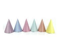 6 chapeaux pointus colorés en carton - cda 20202hc2 Multicolore G