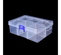 6 Compartiments En Plastique Durable Multi-Fonction Boîte À Appâts Leurre Étui Matériel Conteneur Transparent Outil De Stockage