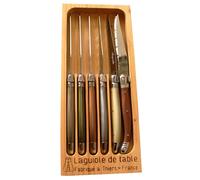 6 couteaux Mineral Mix et coffret bois Laguiole Jean Dubost