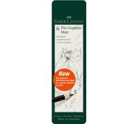 Faber-Castell Set de crayons Pitt Graphite Matt 115207 — 6 pièces (2B–12B)