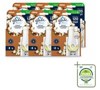 6 diffuseurs électriques Glade - Huile parfumée Bois de santal et jasmin - Grand format - 6 pièces