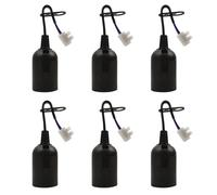 6 Douille E27 Support D'ampoule 4A 250V Douille Ampoule Rechange pour Ampoules à Incandescence et Ampoules LED (max.60W/ Noir)
