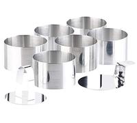 Rosenstein & Söhne 6 emporte-pièces ronds Ø 8 cm avec poussoir et support