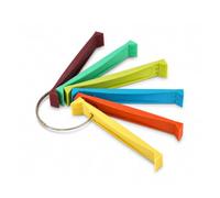6 en 1 Air Con Fin Peigne FCR6 Nettoyant Condensateur Code Couleur | Polymère ABS durable, boucle de porte-clés pratique, fixe les ailettes pliées, élimine la graisse et les peluches