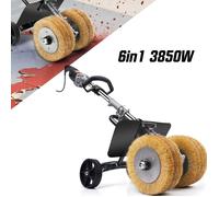 6 en 1 Ponceuse Satinatrice 3850W, Multi Rénovateur Filaire, 2 x 180mm Brosses, 4000 tr/min, Machine à Satiner Surfaceuse