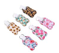 6 Ensembles Porte-clés Bouteille Vide Rechargeable, Lot de Sets | Étanche et Hermétique, pour Liquides et Lotion, Format Compact, Usage Homme et Garçon et Filles Style Aléatoire