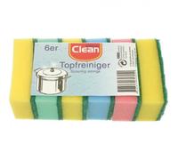 6 éponges Multicolores avec Grattoir 85x55x30mm Eponge Vaisselle Ménage
