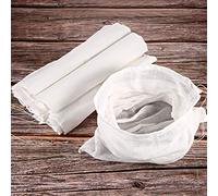 6 Étamines Alimentaires, Tissu Coton Filtre Lavable Sachet, Étamine Tissu en Coton Non Blanchi Mousseline Alimentaire Ultra Fine Anti-Chaleur pour Filtrer Jus Fromage Thé Épices, 50 x 30 cm