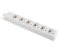 6-FACH DOSE WSOK - Bloc multiprise blanc avec 6 prises, sans câble d'alimentation