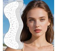 6 Feuilles Autocollants Temporaires De Maquillage Pour Mannequins Style Européen Et Américain Estampés À Chaud En Feuille D'Or Et D'Argent Couleur Or Rose Effet Taches De Rousseur Imperméables
