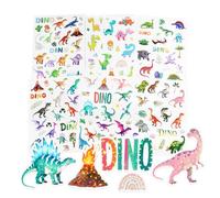 6 Feuilles d'Autocollants Dinosaure pour Enfants, Autocollants Pailletés, Cadeaux pour Invités de Fête d'Anniversaire sur le Thème Dinosaure
