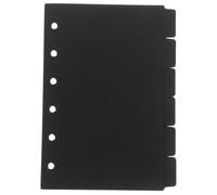 6 Feuilles Intercalaires à 6 Anneaux PP Noir Onglets | Intercalaires Classeur Extra Large, Intercalaire Transparent, Cahier Intercalaire, Présent Rentrée