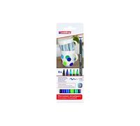 Edding 4200 Feutre pointe pinceau pour porcelaine - multi-couleur - 6 stylos - pointe pinceau 1-4 mm - peindre et décorer la céramique, porcelaine - va au lave-vaisselle, encre opaque, séchage rapide