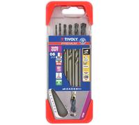 TIVOLY - Coffret de Forets HARD CUT 6 PCS (Ø2-3-4-5-6-8mm) - Haute Performance Spécial Industrie - Perçage des Métaux les plus Durs