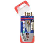 Tivoly Forets métaux FUSIO TSP HSS taillés meulés revêtus affûtage étagé Ø 2 à 8 mm - 6 pièces