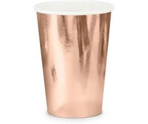 6 gobelets or rose brillant 220ml - générique kpp35-019r-eu1 Rose G