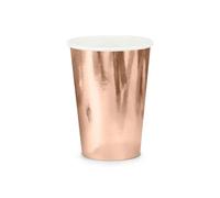 6 GOBELETS ROSE GOLD BRILLANT 220ML