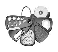 6 in 1 Ustensiles de Cuisine Portables, avec râpe à fromage, ouvre - bouteille, éplucheur de légumes, couteau à Pizza, Fournitures de Cuisine pour Camping-car, outils de cuisine portables
