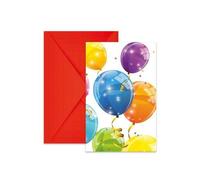 6 Invitations Et Enveloppes - Anniversaire