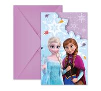 6 Invitations et enveloppes La reine des neiges Frozen Idyllic Wonder | Enveloppes incluses