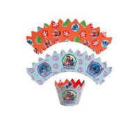 dekora - Décoration Anniversaire Stitch, Lot de 6 caissettes muffins papier décoratives (pas pour la cuisson) + 6 toppers, double face, déco cupcake muffins/cupcakes