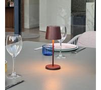 Lumisky Lot de 6 mini lampes de table touch sans fil en aluminium LED KELLYL MINI VINTAGE blanc dimmable H22cm avec plateau de chargement