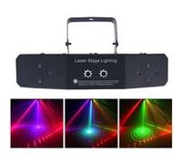 6 Lentilles DMX Faisceaux Modèles Laser Scanner Lumière DJ Eclairage de Scène - Rouge Vert Bleu Bleu