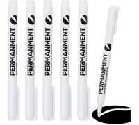 6 Marqueurs Blancs, Pointe Fine Feutre Acrylique Imperméable Marqueur Blanc indelebile Permanent Stylo Peinture Feutre