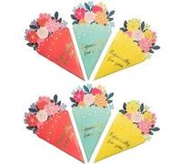 6 mini-cartes de vœux bouquet de fleurs avec enveloppes [Novago] G