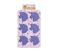 Lot de 6 Mini Moules à Pâtisserie en Silicone Violet, Moule en Forme de Licorne, Spécial Gâteaux d'Anniversaire et fête, Dimension 26x15,9x3,3 cm, Happy Cake