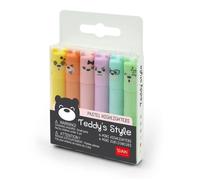 6 mini Surligneurs Pastel Ourson LEGAMI