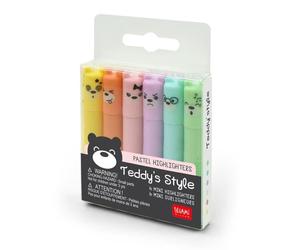 6 mini Surligneurs Pastel Ourson LEGAMI